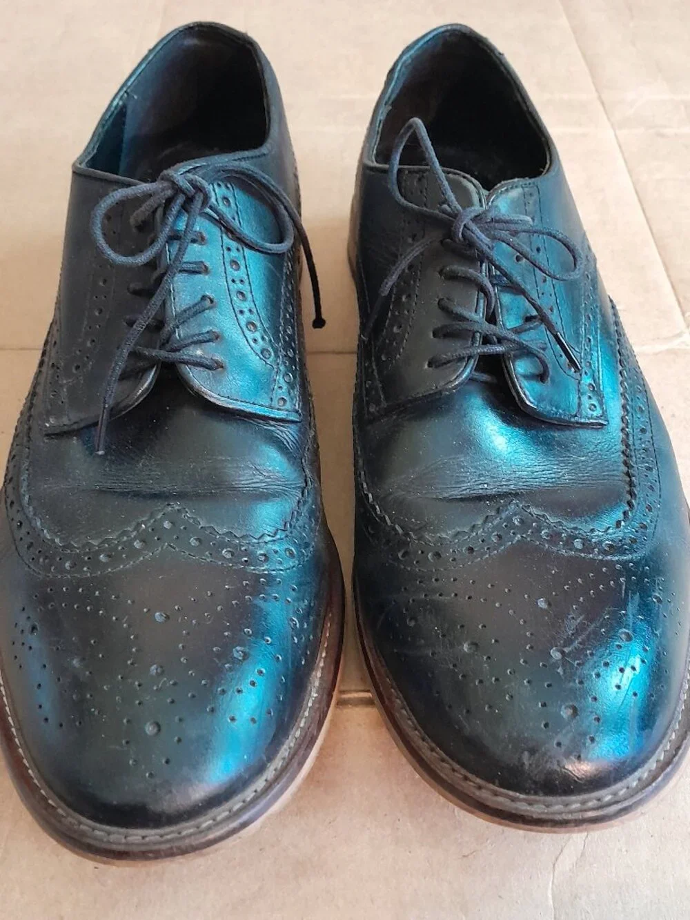 Vtg Red Wing Carthage Oxford Shoes Brog Wing Ox Black Men’s 11 Leather 3804457